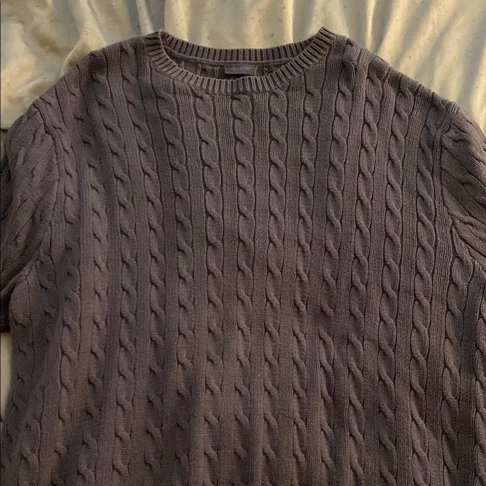 Brandy Melville Navy Blue Cable Knit Sweater